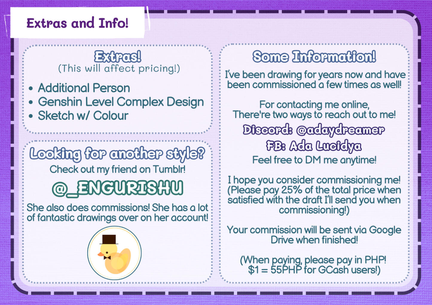 Extras and Additional Info